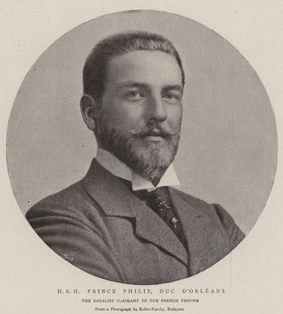 ZKH prins Philip, hertog van Orleans door English Photographer