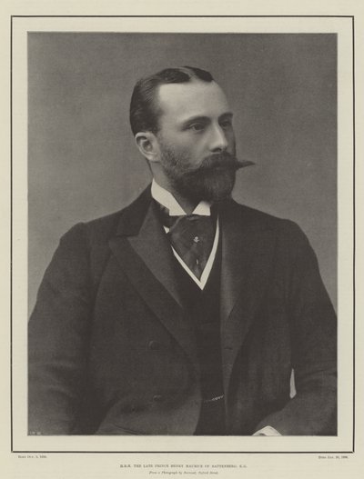 ZKH de overleden Prins Hendrik Maurice van Battenberg, KG door English Photographer
