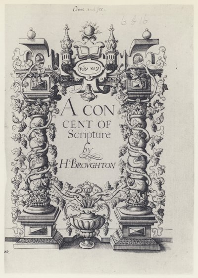 H Broughton, Een Concent van de Schrift, G Simson en W White 1590 door English Photographer