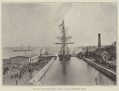 Halifax Droogdok, HMS Canada gaat het Dok binnen door English Photographer