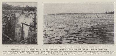 Het Bedwingen van de Niagara, Voorbereidingen voor het Grote Krachtstation ingehuldigd door de Prins van Wales tijdens zijn Koloniale Tour door English Photographer