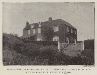 Hill House, Dersingham, onlangs gekocht met het Landgoed door de Prins van Wales voor £7000 door English Photographer