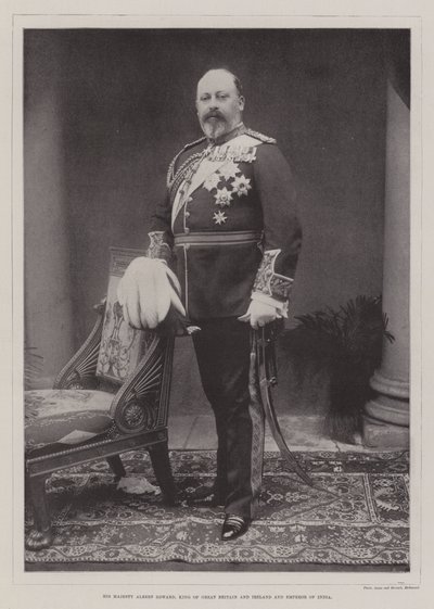 Zijne Majesteit Albert Edward, koning van Groot-Brittannië en Ierland en keizer van India door English Photographer