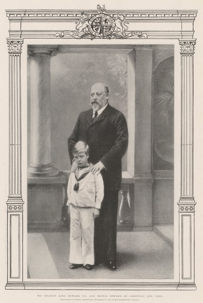Zijne Majesteit Koning Edward VII en Prins Edward van Cornwall en York door English Photographer