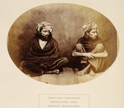 Hootiyana Dhoondees, landbouwstam, Soonnee Mahomedanen, Mooltan, uit The People of India, door J. Forbes Watson, uitgegeven 1868 door English Photographer