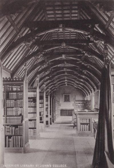 Interieur Bibliotheek St Johns College door English Photographer
