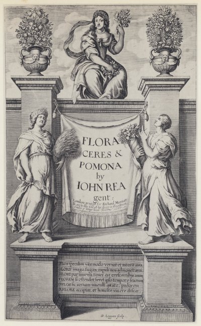 J Rea, Flora, Ceres, en Pomona, R Marriott 1665 (zw/w foto) door English Photographer