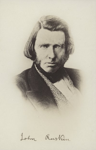 John Ruskin (1819-1900), Engelse schrijver, kunstcriticus, kunstenaar en sociaal denker door English Photographer