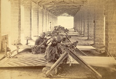Wevers uit de gevangenis van Karachi. 1873 (fotoafdruk) door English Photographer