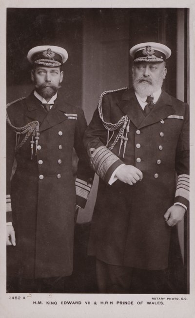 Koning Edward VII, Koning George V door English Photographer