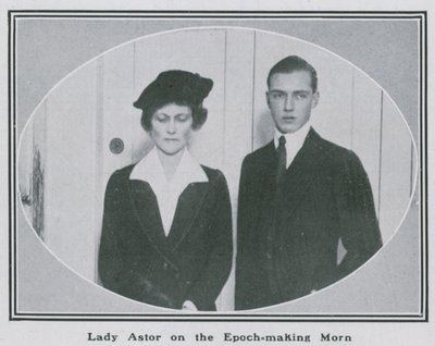 Lady Nancy Astor op de historische ochtend door English Photographer