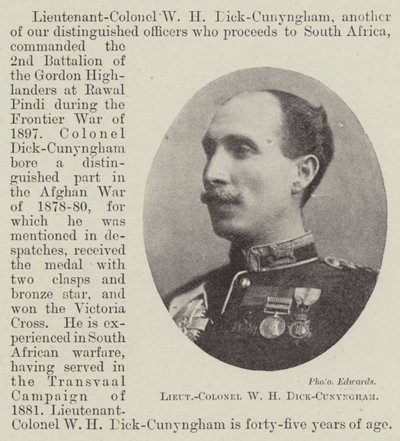 Luitenant-kolonel W. H. Dick-Cunyngham door English Photographer