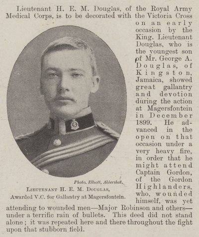 Luitenant H E M Douglas, bekroond met VC voor Moed bij Magersfontein door English Photographer