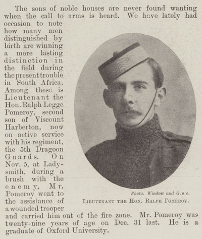 Luitenant de Eerwaarde Ralph Pomeroy door English Photographer