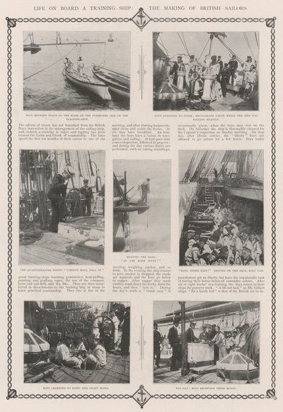 Leven aan Boord van een Opleidingsschip, de Vorming van Britse Zeelieden door English Photographer