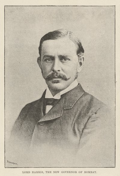 Lord Harris, de nieuwe gouverneur van Bombay door English Photographer