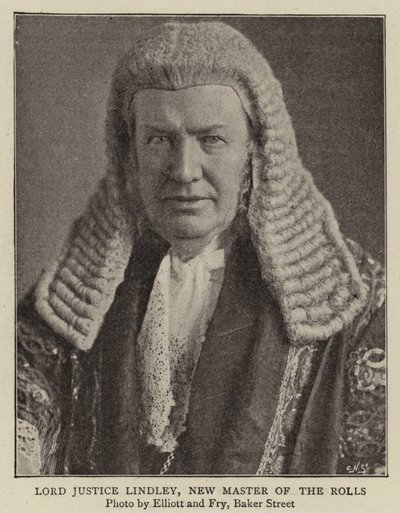 Lord Justice Lindley, nieuwe Master of the Rolls door English Photographer