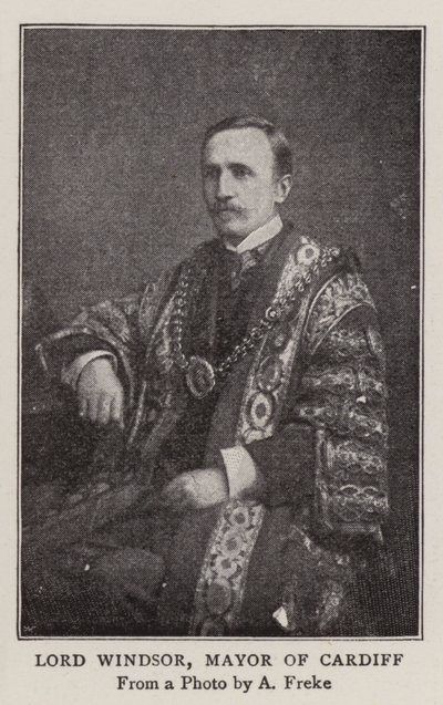 Lord Windsor, burgemeester van Cardiff door English Photographer