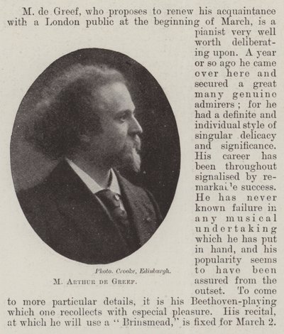 M Arthur de Greef door English Photographer