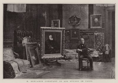 M Benjamin Constant in zijn studio in Parijs door English Photographer