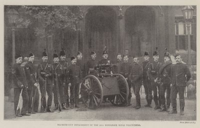 Machinegeweerafdeling van de 22e Middlesex Rifle Volunteers door English Photographer