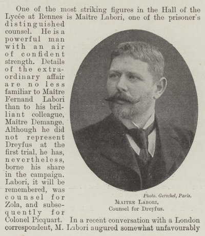 Meester Labori, Advocaat voor Dreyfus door English Photographer