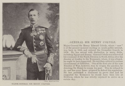 Generaal-majoor Sir Henry Colvile door English Photographer