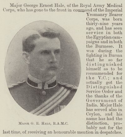 Majoor G E Hale, RAMC door English Photographer