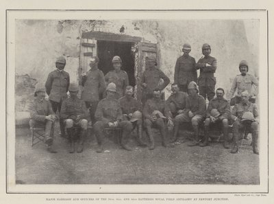 Majoor Harrison en officieren van de 76e, 81e en 82e batterijen van de Royal Field Artillery bij Newport Junction door English Photographer