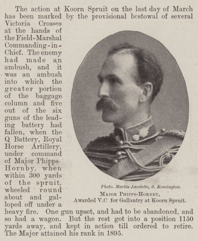 Majoor Phipps-Hornby, onderscheiden met het VC voor moed bij Koorn Spruit door English Photographer