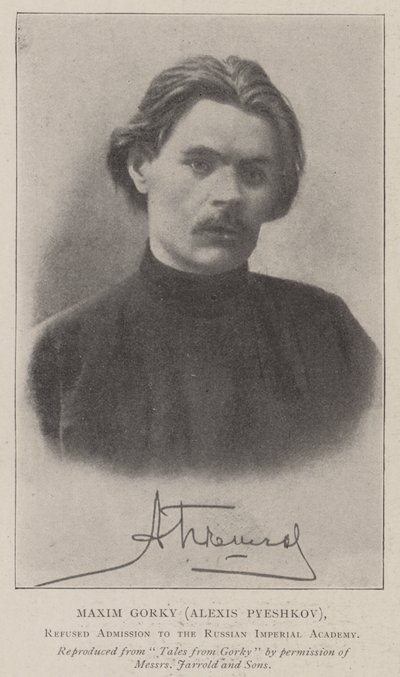 Maxim Gorky (Alexis Pyeshkov), geweigerd Toelating tot de Russische Keizerlijke Academie door English Photographer