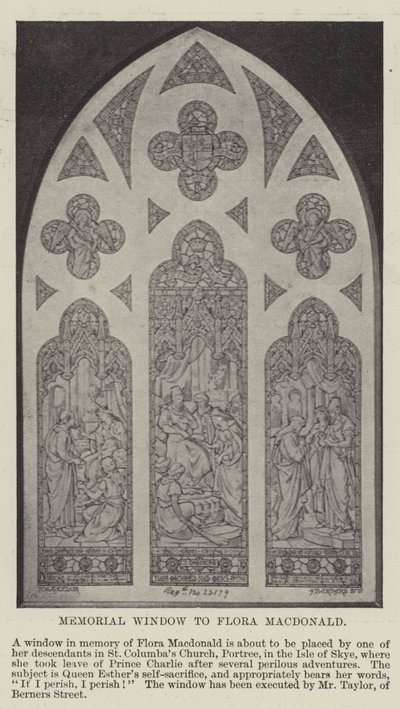 Herdenkingsraam voor Flora Macdonald door English Photographer