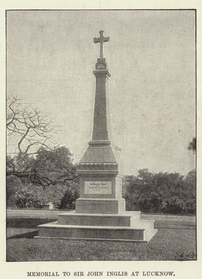 Monument voor Sir John Inglis in Lucknow door English Photographer