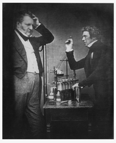 Michael Faraday (1791-1867) and John Frederic Daniell (1790-1845) (photo) door English Photographer