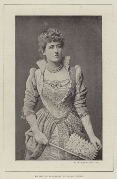 Miss Ellen Terry als Beatrice in Veel Gedoe om Niets door English Photographer