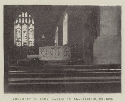 Monument voor Lady Martin in Llantysilio Kerk door English Photographer