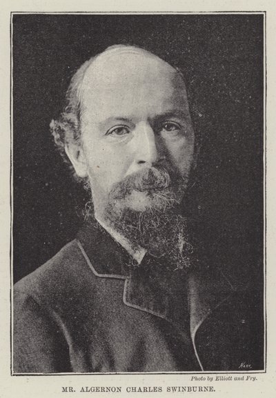 Mr Algernon Charles Swinburne door English Photographer