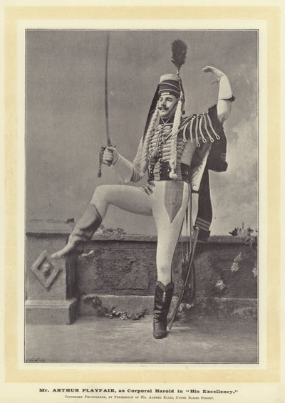 Mr Arthur Playfair als Corporal Harold in His Excellency door English Photographer