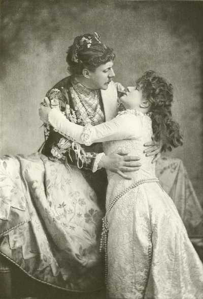 Mr Clyffe en Miss Lingard als Romeo en Julia (gravure) door English Photographer