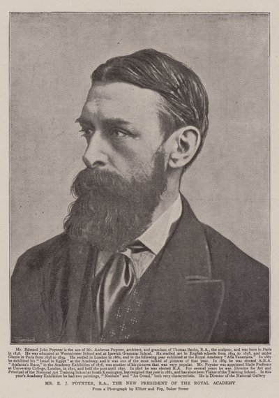 Mr E J Poynter, RA, de nieuwe president van de Royal Academy door English Photographer