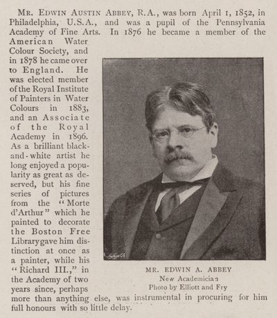 Mr. Edwin A. Abbey door English Photographer