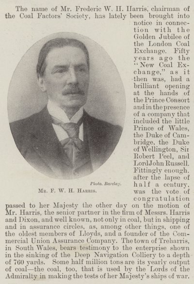 Mr. F. W. H. Harris door English Photographer