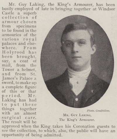 De heer Guy Laking, de wapensmid van de koning door English Photographer