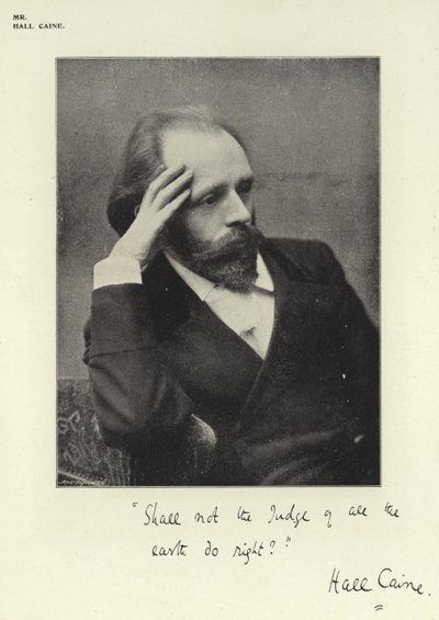 Mr Hall Caine door English Photographer