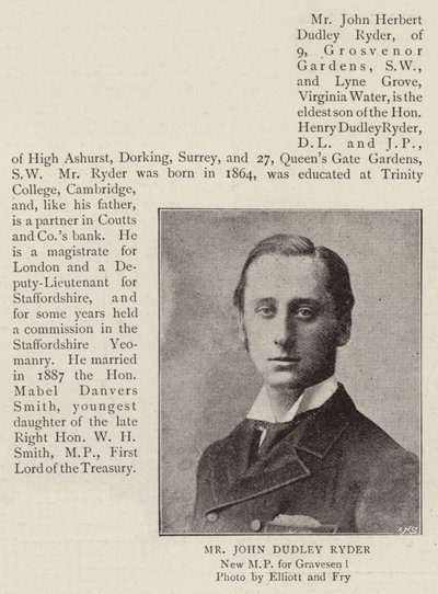 Mr John Dudley Ryder door English Photographer