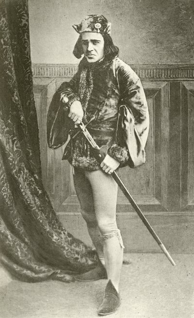 Mr Richard Mansfield als Richard III (gravure) door English Photographer
