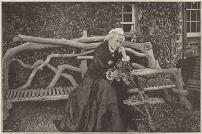 Mevrouw Gladstone in de tuin van Blackcraig Kasteel door English Photographer