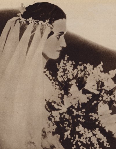 Mevrouw Simpson ten tijde van haar eerste huwelijk in 1916 met luitenant Winfield Spencer van de Amerikaanse luchtmacht door English Photographer