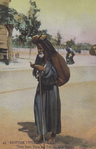 Oude Arabische man, Egypte door English Photographer