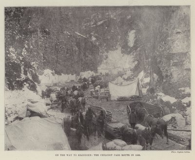 Op weg naar Klondike, de Chilcoot Pass Route in 1898 door English Photographer